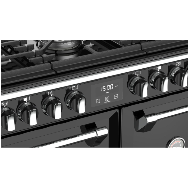 Stoves ST RICH S900DF BK - Black 5 Zone Dual Fuel Cooker - A energy