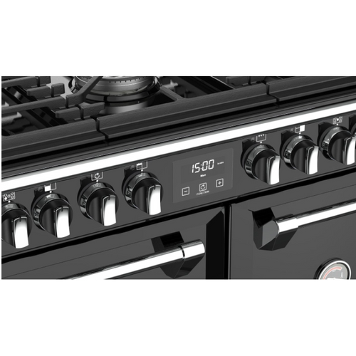 Stoves ST RICH S900DF BK - Black 5 Zone Dual Fuel Cooker - A energy - Display