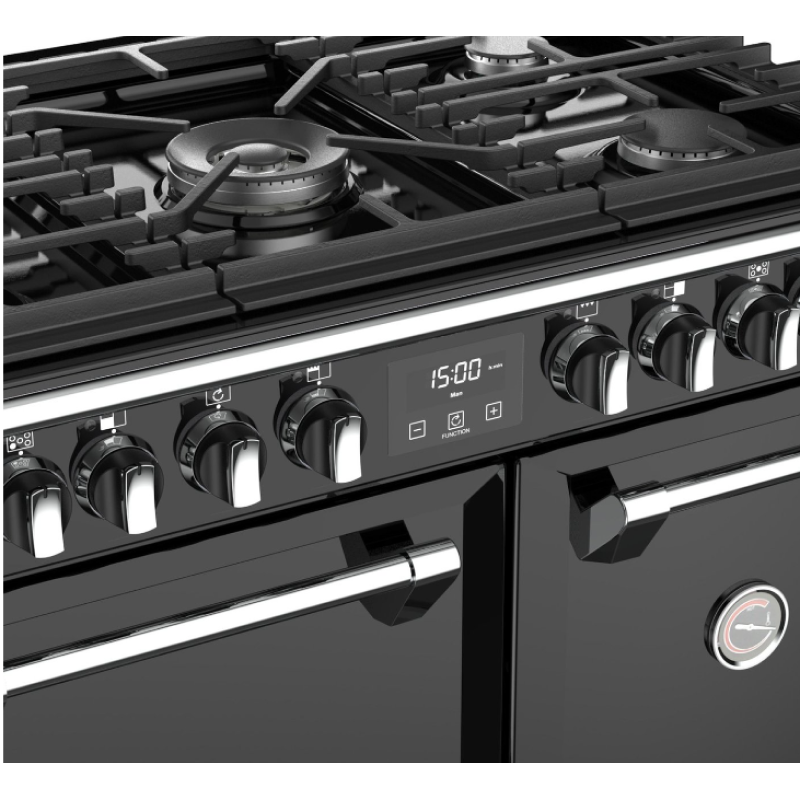 Stoves ST RICH S900DF BK - Black 5 Zone Dual Fuel Cooker - A energy