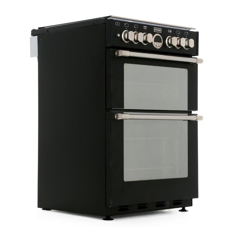 Stoves ST STERLING 600DF Blk - Black 4 Zone Dual Fuel Cooker - A energy