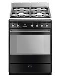 Smeg SUK61MBL9 - Black 4 Zone Dual Fuel Cooker - A energy