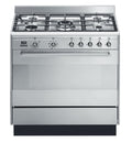 Smeg SUK91MFX9 - Stainless steel 5 Zone Dual Fuel Cooker - A energy