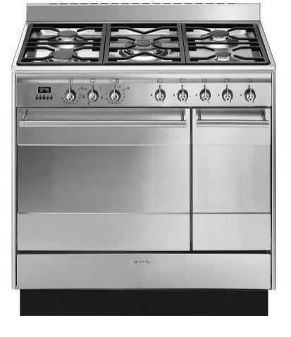 Smeg SUK92MX9-1 - Stainless steel 5 Zone Dual Fuel Cooker - A energy