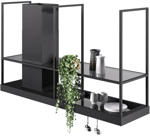 Faber T-SHELF-EV8 - Black Matt Island Hood - 180cm Wide - C Rated