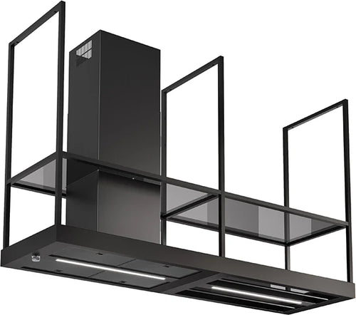 Faber T-SHELF-EV8 - Black Matt Island Hood - 180cm Wide - C Rated
