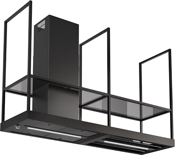 Faber T-SHELF-EV8 - Black Matt Island Hood - 180cm Wide - C Rated