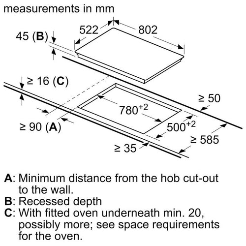Neff T18FDH9L - Black 80cm Ceramic Hob - 4 Cooking Zones