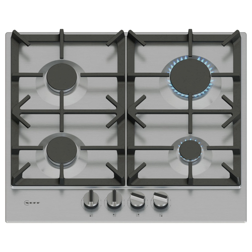 Neff T26CIP8N0 - Stainless Steel Gas Hob - 60cm 4 Burners - FlameSelect®