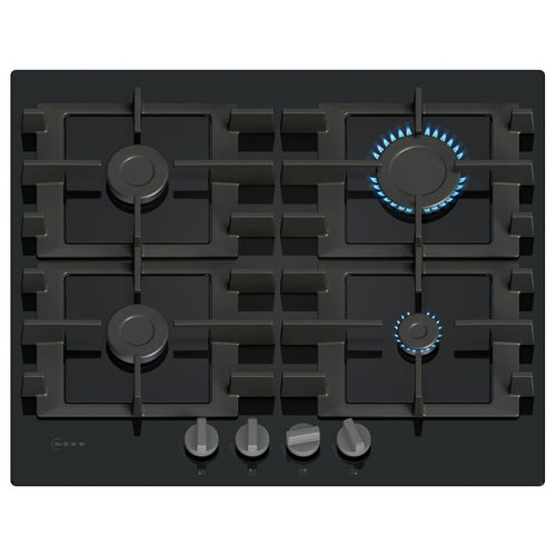 Neff T26NKP4S0 - Black Gas Hob - 60cm - 4 Burners