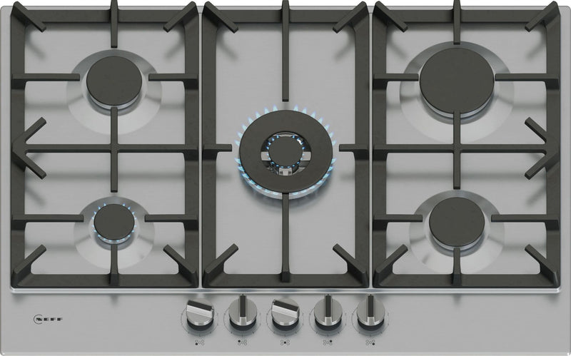 NEFF T27CIQ8N0 - Stainless Steel 75cm Gas Hob - 5 Burners