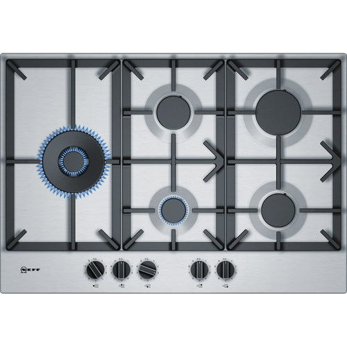 Neff T27DS79N0 - Stainless steel 5 Zone Gas Hob