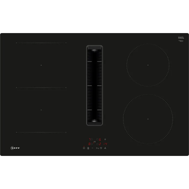 Neff V58NBS1L0 - Black 4 Zone Venting Hob - B energy