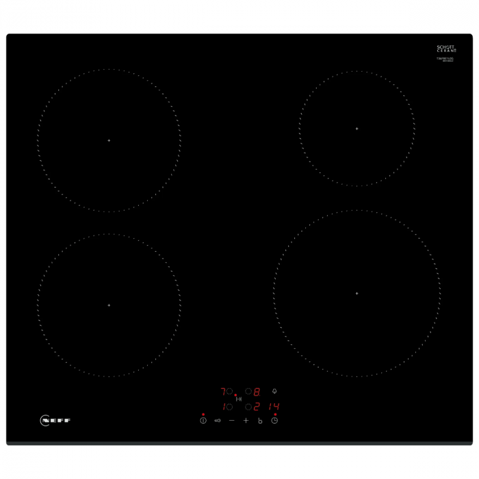 Neff T36FBE1L0G - Black 4 Zone Electric Hob