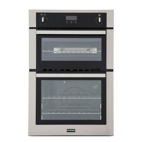 Stoves ST BI900 G Sta - Stainless steel Built in Gas Double Oven - A energy