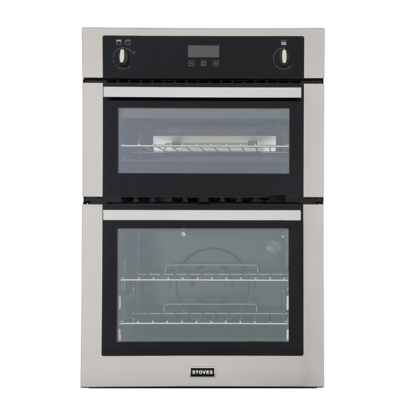 Stoves ST BI900 G Sta - Stainless steel Built in Gas Double Oven - A energy