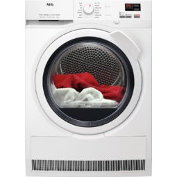 AEG T7DBK841N - White 8KG Heat Pump Condenser Dryer - A++ energy