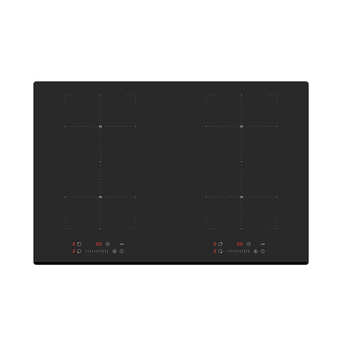 Teknix BITK278IHS - Black Glass Induction Hob - 4 Zones