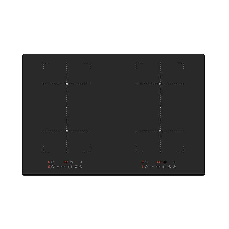 Teknix BITK278IHS - Black Glass Induction Hob - 4 Zones