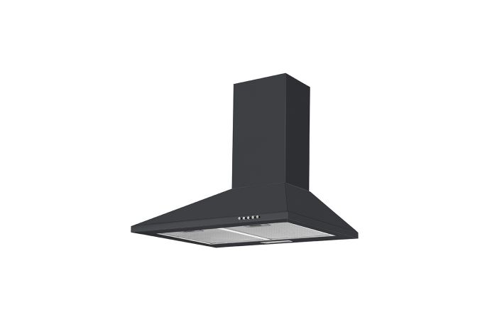 Teknix TKCH26B - Black Chimney Hood - 60cm Width - A Energy