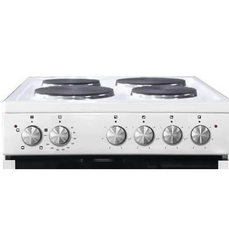 Teknix TKES54W - White 4 Zone Electric Single Oven - Manual cleaning - A energy