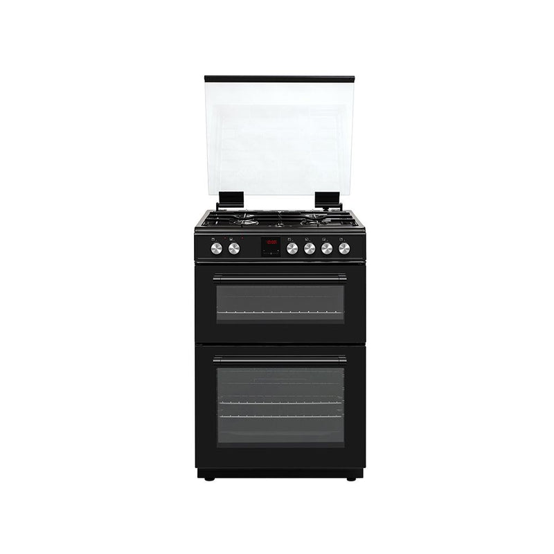 Teknix TKGD60B - Black Double Oven Gas Cooker - 60cm - Energy Rating A