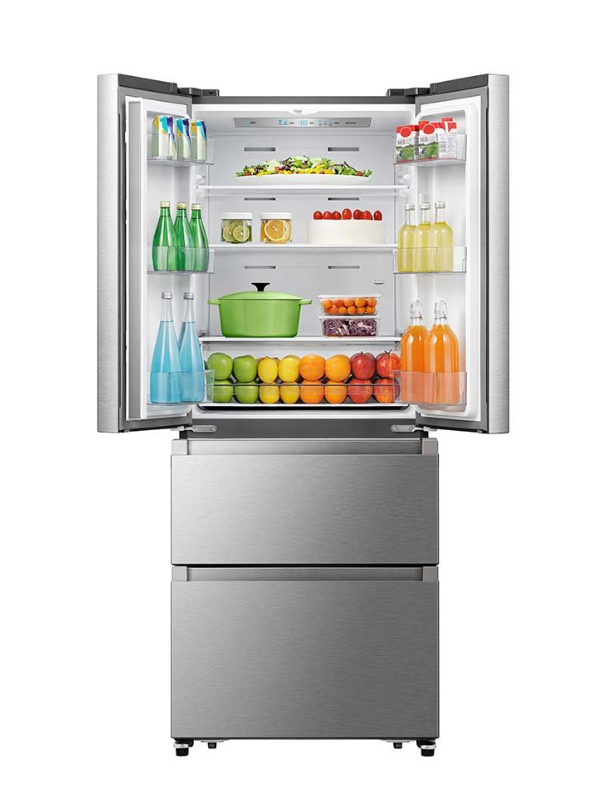 Teknix THFD17870X - Silver Freestanding American Frost Free Fridge Freezer - E energy