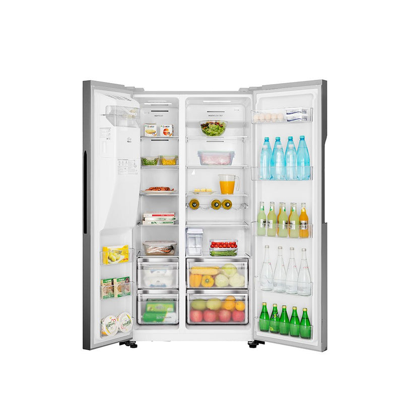 Teknix THSBS1791INX - Silver American Frost Free Fridge Freezer - E energy