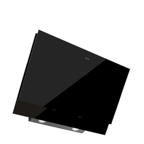 Caple ATA901 - Black Glass 90cm Wall Mounted Cooker Hood - 612m3/h Extraction - A Energy Rating