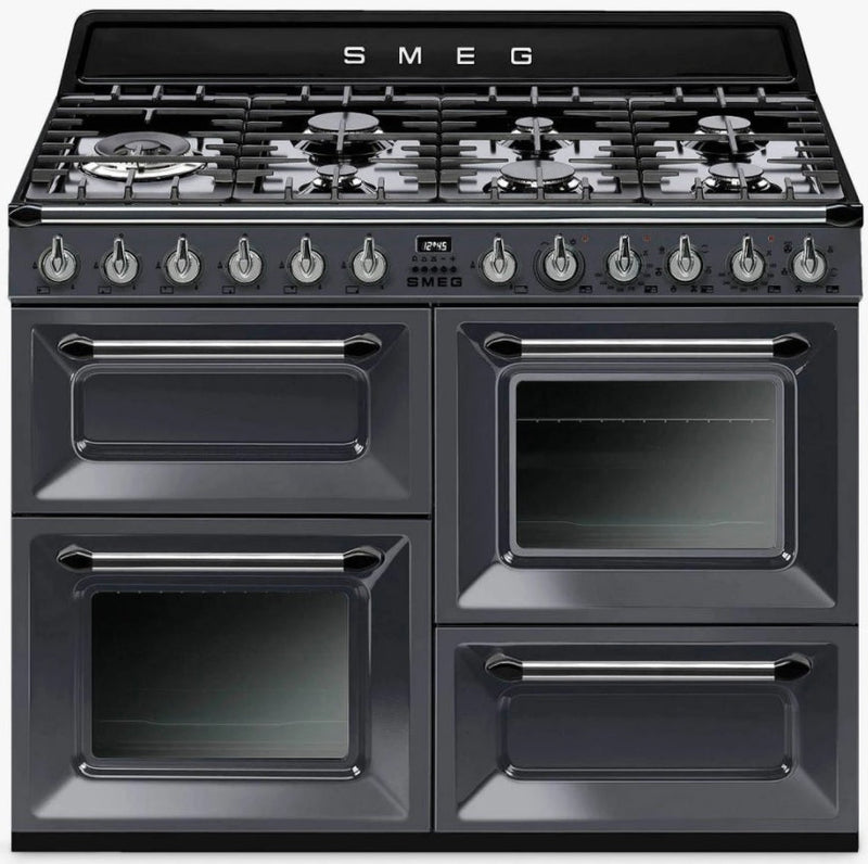 Smeg TR4110GR - Slate Grey 7 Zone Dual Fuel Range Cooker - A/A energy - Display