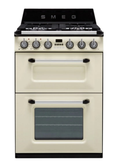 Smeg TR62P - Cream 4 Zone Dual Fuel Cooker - A/A energy