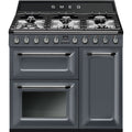 Smeg TR93GR - Grey 6 Zone Dual Fuel Cooker - A/B energy