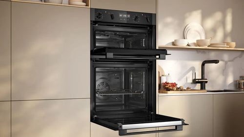NEFF U2ACH7AG7B - Black/Graphite Double Oven - 71L/34L - A+B Rated