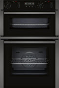 NEFF U2ACH7AG7B - Black/Graphite Double Oven - 71L/34L - A+B Rated