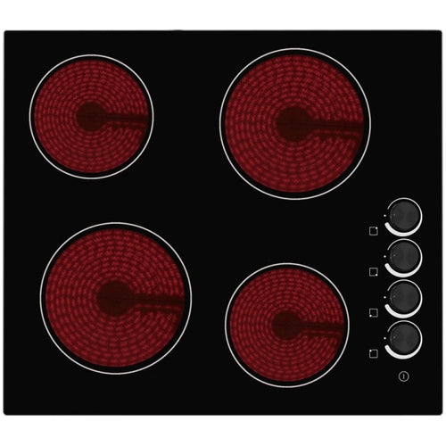 Cata UBCH60KCR - Black Ceramic Hob - 4 Zones - Side Controls