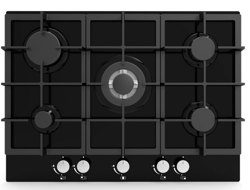 Cata UBGOG701BK - Black 5 Zone Gas Hob