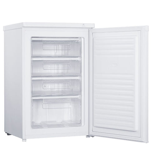 Teknix UC55F5W - White Undercounter Manual Defrost Freezer - Garage Safe - F energy- Display