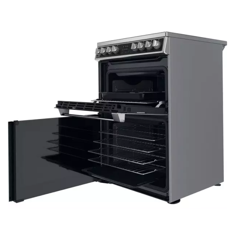 Hotpoint HDM67V8D2CX/UK - Stainless steel 4 Zone Electric Cooker - Catalytic cleaning - A energy