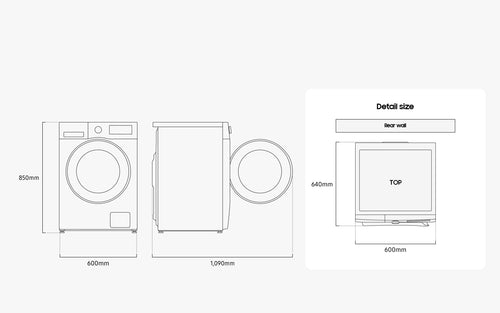 Samsung WW10FG5U34ABEU - Black 10KG Washing Machine - 1400 RPM - A energy