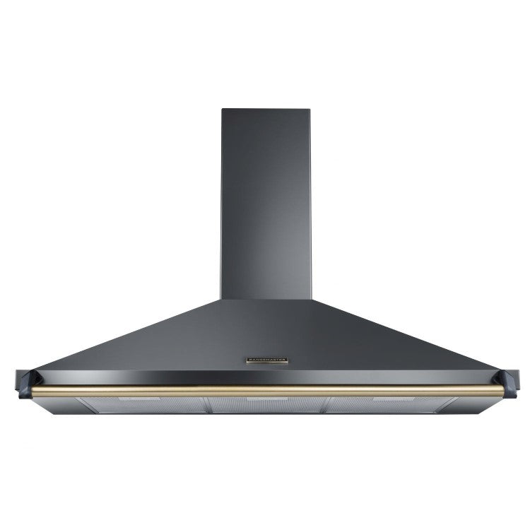 Rangemaster RCLAHDC100SL/B slate and brass classic hood – product view