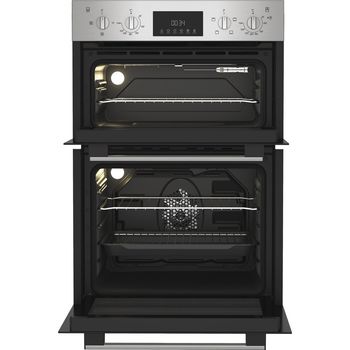 Indesit DII 10D IX stainless steel double oven - front