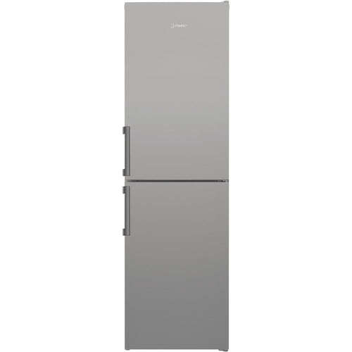 Indesit IKNH 1261 S4UK silver fridge freezer – front view