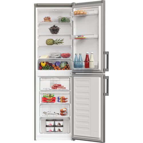 Indesit IKNH 1261 S4UK fridge freezer – doors open and interior