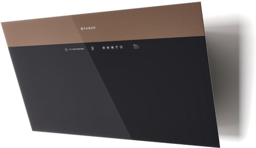 Faber V-AIR-KL-A80 - Black/Brown 80cm Angled Extractor - A+ Energy Rated