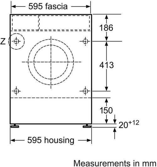 Neff V6320X2GB - White Integrated 7KG/4KG Washer Dryer - 1400 RPM - E energy