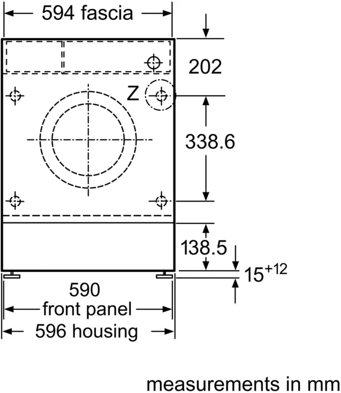 Neff W544BX2GB - White Integrated 8KG Washing Machine - 1400 RPM - C energy