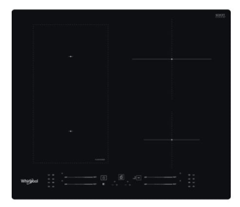 Whirlpool WL S7960 NE - Black 4 Zone Induction Hob