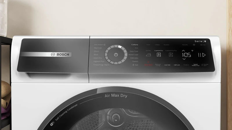 Bosch Series 8 WRB247C9GB - White 9KG Heat Pump Tumble Dryer - A+++ Energy