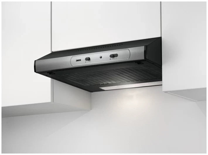 Zanussi ZHT631X - Stainless Steel 60cm Cooker Hood - Integrated - D Energy Rating - Display