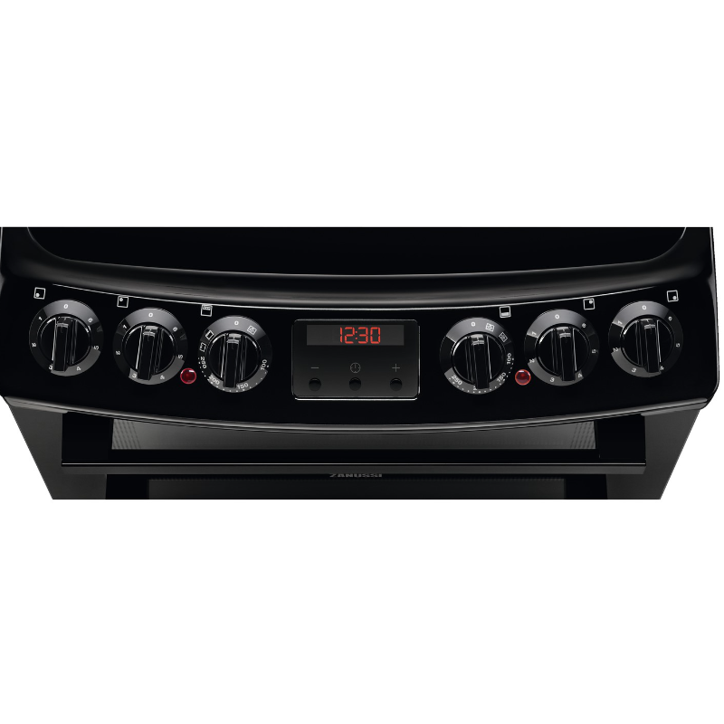 Zanussi ZCV46250BA - Black 4 Zone Cooker - A/A energy - Display