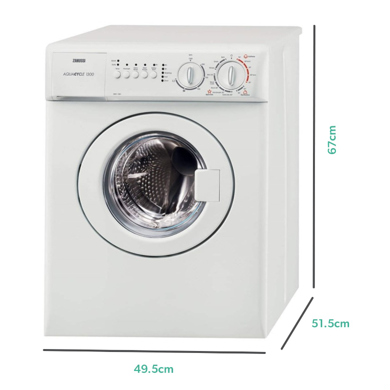 Zanussi ZWC1301 - White Freestanding 3KG Washing Machine - 1300 RPM - F energy